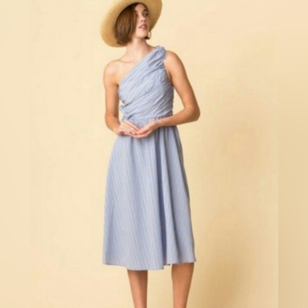 A.L.C One Shoulder Striped Dress